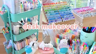 Desk  stationery organization makeover ✧･ﾟ⋆୨୧˚ [upl. by Tarrance683]