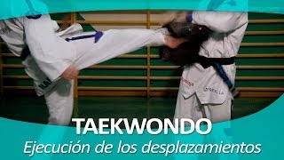 TAEKWONDO 5 Ejecución de los desplazamientos [upl. by Einama]