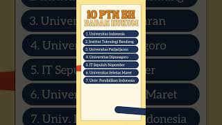 Daftar 10 PTNBH di Indonesia [upl. by Ettedanreb]