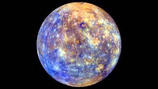 Spinning Mercury Map From Orbiter Snaps  Video [upl. by Euhsoj]