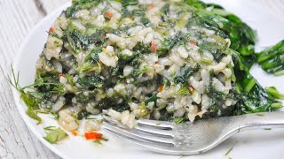 Pilaf de orez cu urzici mancare de post ieftina si nutritiva  plus o reteta de salata de leurda🌱🌱 [upl. by Yboj]