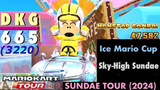 Mario Kart Tour MKT Sundae Tour 2024 Ice Mario Ranked Cup SkyHigh Sundae Nonstop Combo [upl. by Gillie]