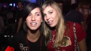 Fans Celebrate Blackhawks Stanley Cup Title [upl. by Llerud325]