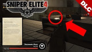 Sniper Elite 4 Obliteration Location All Misc Documents  Documents Divers  Deathstorm 3 [upl. by Let878]