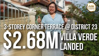 Singapore Landed Property Home Tour  3Storey Corner Terrace  Villa Verde  District 23 by Emily [upl. by Llehsyar]