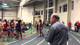 Mendham wins the girls 4x200 at the Morris County Relays [upl. by Ahcorb]