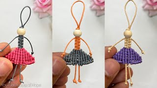 DIY Handmade Macrame dolls Macrame dolls keychains [upl. by Ddat]