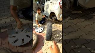 Aj khud car ka tyre change kiya minivlog dailyminivlog minivlogseries cartyre automobile [upl. by Mcdougall]