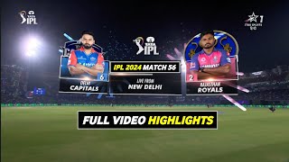 DC vs RR 2024 Highlights  IPL 2024 Match 56 Delhi vs Rajasthan Highlight  RR vs DC Highlights 2024 [upl. by Aniar]