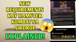 New requirements kay Hamter Kombat sa airdrop  Explained [upl. by Talya500]