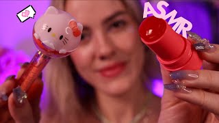 ASMR Te maquiando de pertinho ✨🌸 Voz Suave Visual Triggers e Sons em Camadas [upl. by Enaillil]