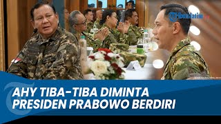 Momen AHY Tibatiba Diminta Presiden Prabowo Berdiri di Akmil Magelang Para Menteri Tepuk Tangan [upl. by Nath]