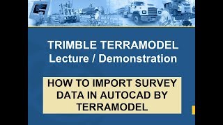 Importing Survey Data Into AutoCAD By Terramodel Topographic Survey Data [upl. by Asen461]