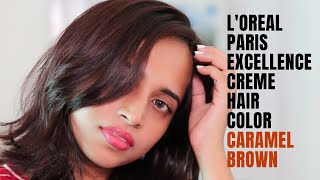 Hair color  home  Quarantine video  LOreal paris excellence creme  shade 532 Caramel Brown [upl. by Nylehtak]