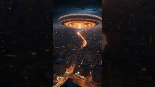 Silent Night UFO A SciFi Mystery Over the City shorts youtubeshorts scifi [upl. by Elbon440]