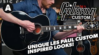 A Les Paul Custom Inspired Gibson Acoustic  Gibson Custom Shop Ebony Acoustics [upl. by Garretson]