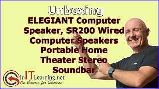 Unboxing ELEGIANT Computer Speaker SR200 Wired Computer Speakers [upl. by Sasnak]