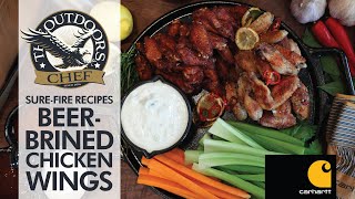 Carhartt Game Night Beer Brined Chicken Wings with The Outdoors Chef [upl. by Bailey]