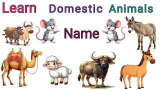 Domestic Animals Name पालतू पशुओं का नाम [upl. by Nailij]