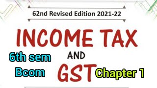 Calicut University 6th Sem BcomIncome tax and GST 202122Chapter 1 part 3 [upl. by Aubert172]