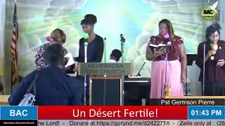 Beersheba Sda Church NJ Un Désert Fertile Pasteur Germson Pierre Samedi 26 octobre 2024 [upl. by Coulombe496]