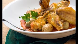 Receta de alas de pollo con patatas bravas  Karlos Arguiñano [upl. by Brocklin]