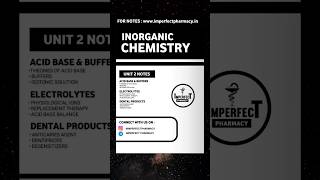 Inorganic Chemistry Unit 2 Notes  Bpharma 1st Semester  bpharma [upl. by Oicanata]