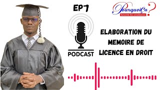 Comment rédiger un memoire de licence en droit Episode 7 [upl. by Eeima]