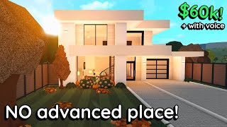 Bloxburg NO ADVANCED PLACING Fall House Build 2 Story Tutorial WITH VOICE [upl. by Brice]