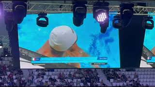 THOMAS CECCON WORLD CUP BUDAPEST 2023 100 BACKSTROKE heat 5494 [upl. by Allemahs266]