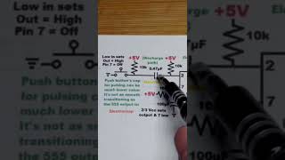 2nd Capacitor Setting Time Limit to Low Trigger Input of 555 Monostable Mode electronic howto diy [upl. by Jelle]