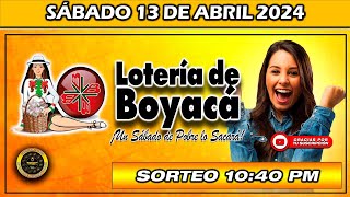 Resultado de LA LOTERIA DE BOYACA del SÁBADO 13 de Abril 2024 loteria loteríadeboyacá [upl. by Timus]