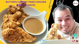 BUTTERFLY CRISPY FRIED CHICKEN KIDS FAVORITE yummyfood delicious asianfood pinoyfood pinoyrcp [upl. by Dehnel]