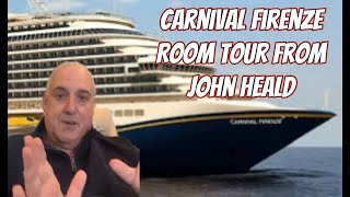 CARNIVAL FIRENZE TOUR BALCONY 8201 JOHN HEALD roomtour johnheald [upl. by Lexy]