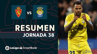 Resumen de Real Zaragoza vs UD Las Palmas 11 [upl. by Vitoria]