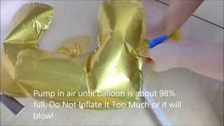 Inflating a foil balloon [upl. by Corbet]