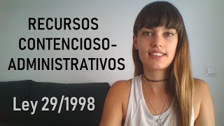 Recursos contenciosoadministrativos  LEY 291998 [upl. by Hoenack]