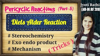 Diels alder reaction stereochemistryexo endo mechanismpericyclic reactions for CSIRNET GATE [upl. by Rosmarin]