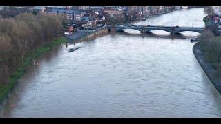 Drone footage shows River Trent flooding in Nottingham [upl. by Cicero967]