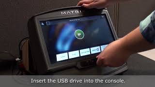 Matrix Fitness  Touchscreen Console  How to Manually Perform a Software Update [upl. by Hal]