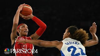 Aja Wilson LEADS Team USA to the gold medal with big game vs France  Paris Olympics  NBC Sports [upl. by Lednahs]