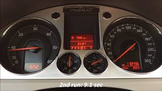 2006 VW Passat B6 20 TDI BMR 170 HP DSG Acceleration 0  170 kmh [upl. by Berardo68]