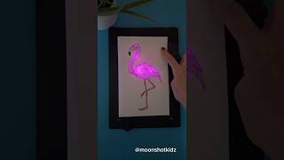 DIY “Pink flamingo ” interactive card Easy and fun paper electronics project for beginners [upl. by Merrile834]