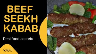 BEEF SEEKH KABAB🥩🥩 RECIPE By DESIFOODSECRETSviralshortviralcookingvideoutubetrending kababrecipe [upl. by Malvina]