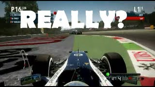 BIGGEST CORNER CUT EVER  F1 2012 [upl. by Enilra]