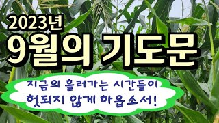 quot9월의 기도문  지금의 흘러가는 시간들이 헛되지 않게 하옵소서 주일예배 대표기도문은 매주 수요일 0730분에 업로드합니다 기타 기도문 및 영상은 월 금 0730분quot [upl. by Mareah]