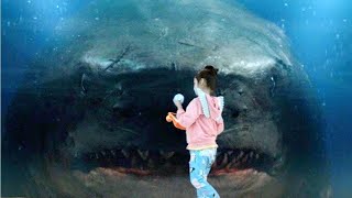 Megalodon Bites The Glass  The Meg 2018 Movie Clip HD [upl. by Oirom]