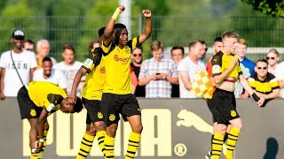 Moukoko scores twice  BVB vs Wolfsburg 41  Highlights  SemiFinal  Under 17s Championship [upl. by Nitsoj]