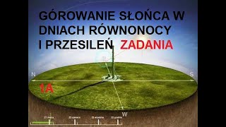 Wysokość górowania Słońca 1  ZADANIA 1A [upl. by Sarine]