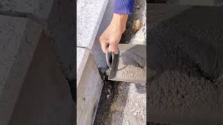 Filling process of concrete along the stone strip [upl. by Ettezus466]